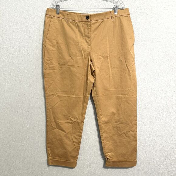 Wildfang Pants - Wildfang Essential Trouser Women’s 14 Camel Tan Chino Straight Leg Pants NWT